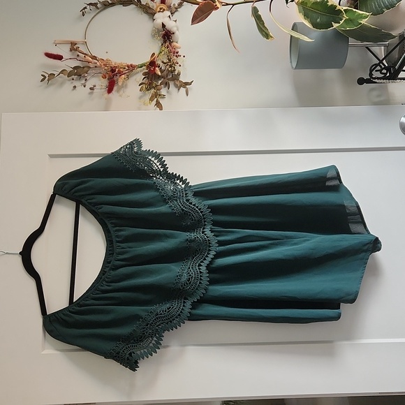 NWOT SHEIN emerald green romper - Picture 7 of 10